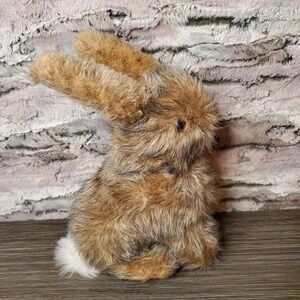 Kathy's Kreations Fuzzy Brown Easter Bunny Cottontail Rabbit Made in USA Big Ear